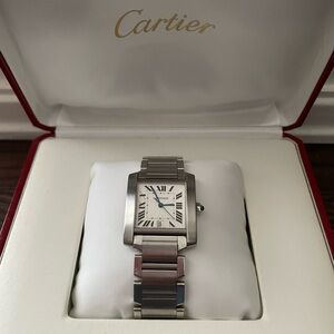Cartier Tank Francaise Stainless Steel Watch - Silver